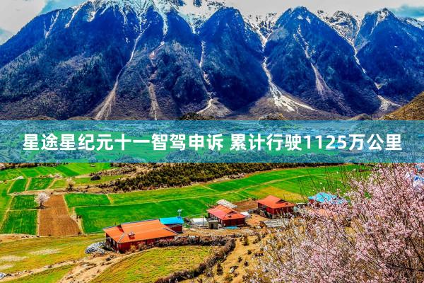 星途星纪元十一智驾申诉 累计行驶1125万公里